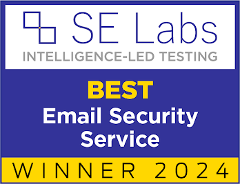 SE Labs — Best Email Security Service — Winner 2024 Badge