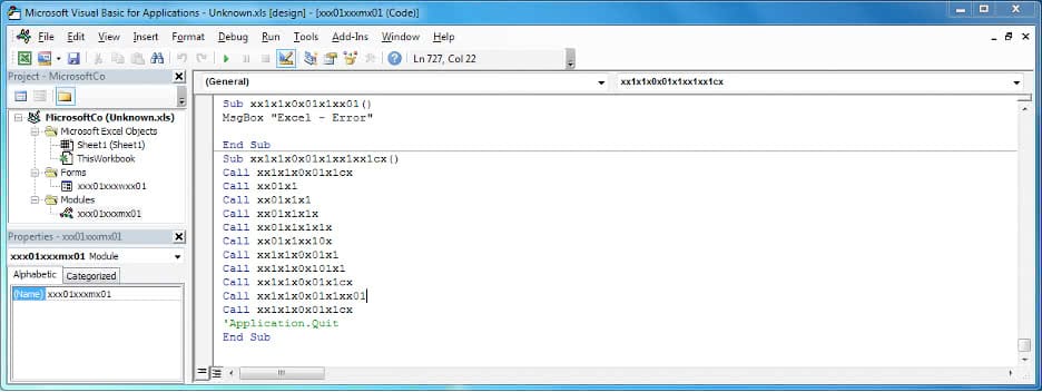 Figure 8. Macro code: Main function which is called inside Workbook Open event