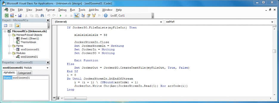 Figure 9. Macro code: XOR function