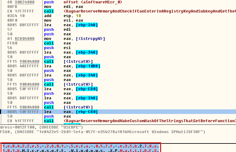 IGURE 6. GET INFORMATION OF THE USER AND MACHINE AND JOIN ALL STRINGS