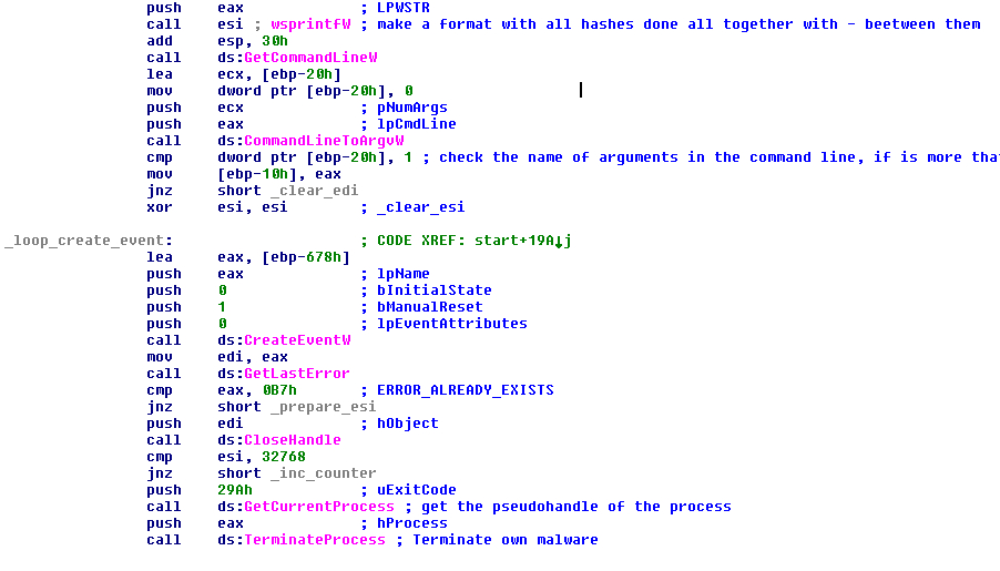 FIGURE 9. CREATE EVENT LOOP AFTER CHECKING THERE IS ONLY ONE ARGUMENT IN THE COMMAND LINE 