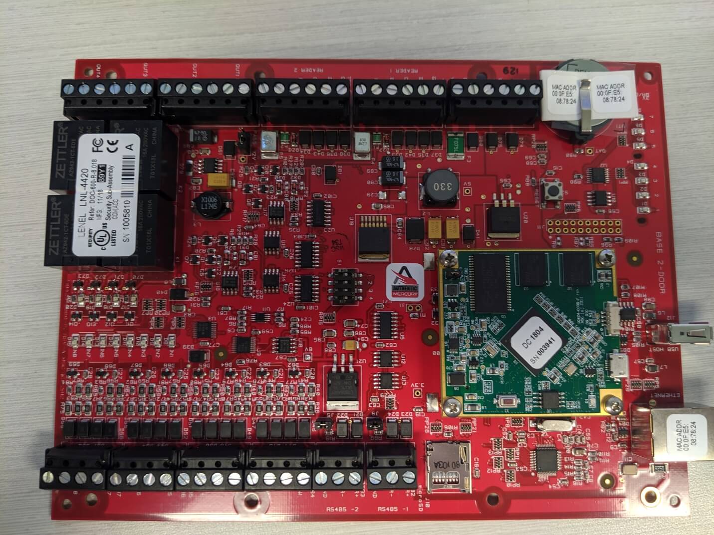 Figure 2. HID Mercury Controller – OEM Panel LNL-4420