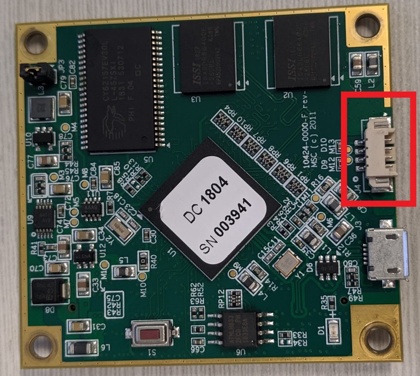 Figure 21. UART pins granting access to the Linux console.