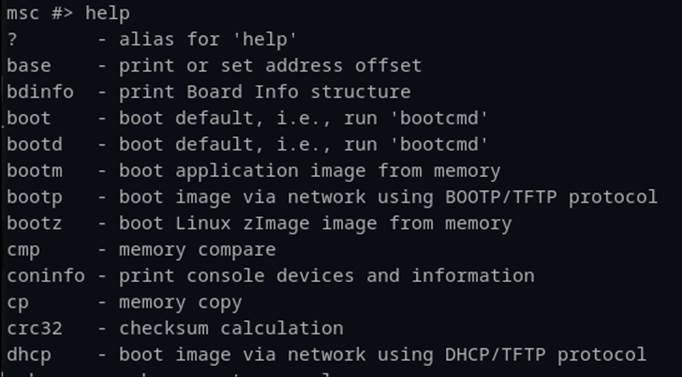 Figure 37. Dropped into functioning UBoot Shell