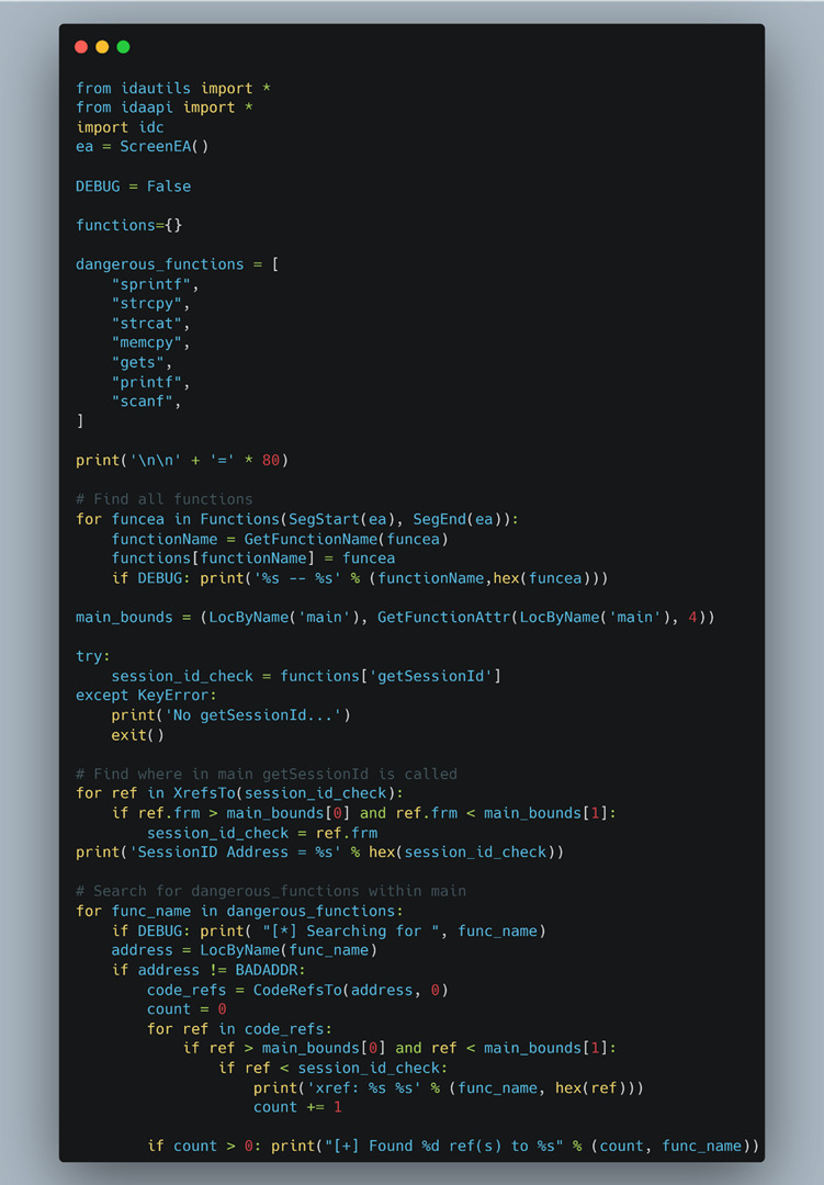 IDA Python script to find all