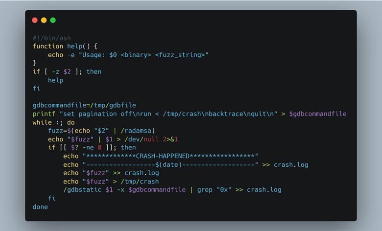 Simple script to fuzz CGI binaries using Radamsa.