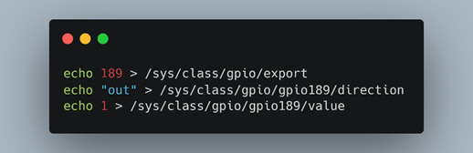 Example using GPIO pins in Linux