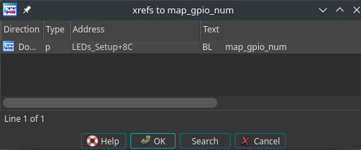All xrefs to the GPIO functions were used by LED functions.