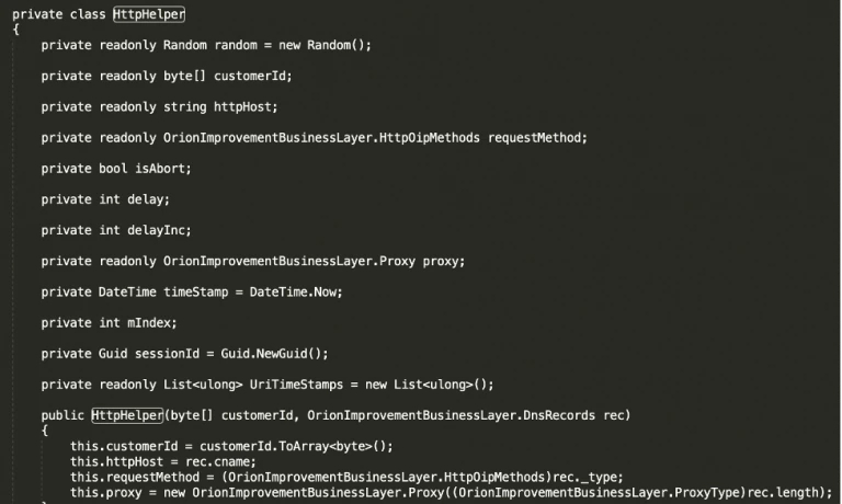 Figure 12 DGA, HttpHelper
