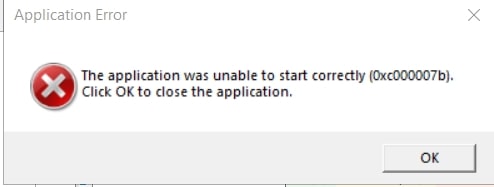 Figure 24: Fake error message being displayed