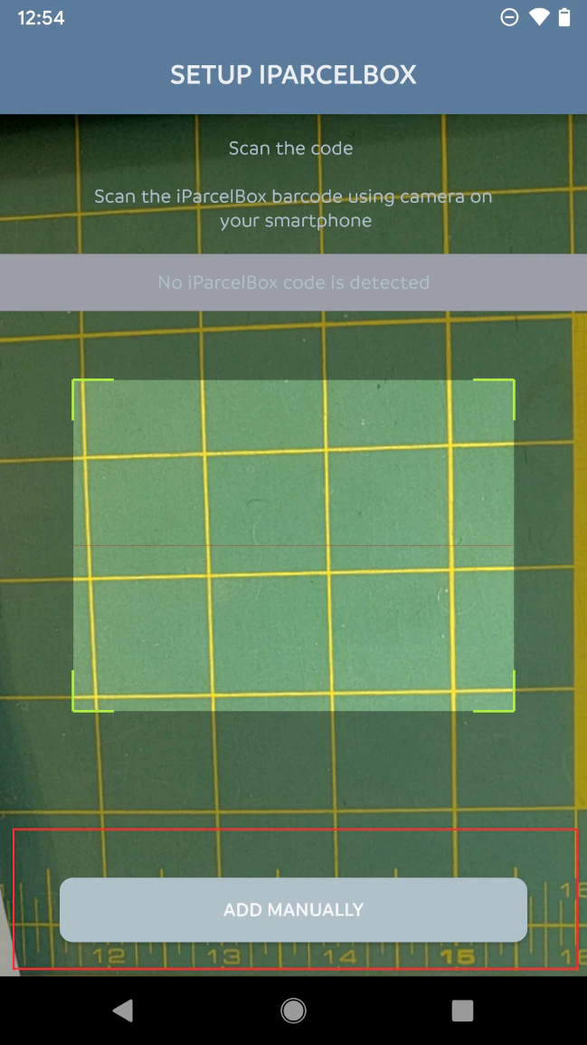 Figure 35. “Add manually” option during setup