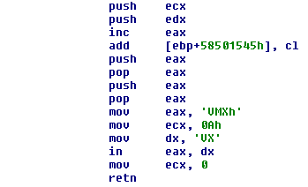 Figure 6.Detecting VMware.