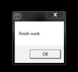 Figure 3. The final screen of this pseudo ransomware.