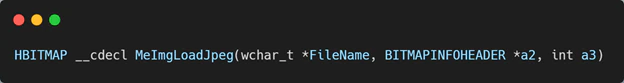 Figure 3. MeImgLoadJpeg Header
