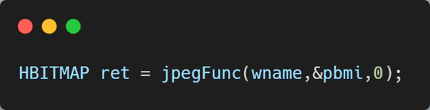 Figure 8. Calling MeImgLoadJpeg