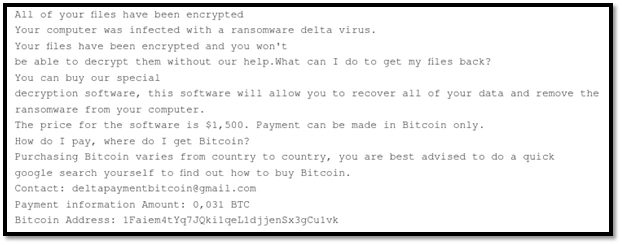 Figure 8. Strings content from first version of .NET ransomware