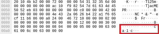 Figure 14: Run “calc” packet