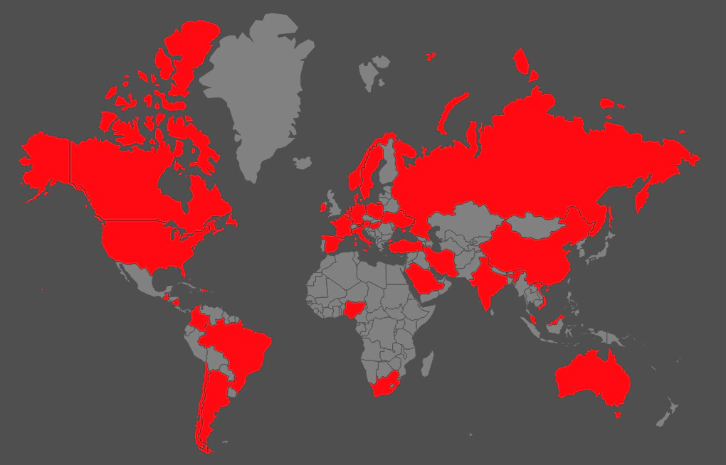 Figure 1. McAfee MVISION Insights shows global prevalence of the NetWalker ransomware
