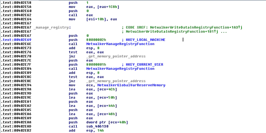 Figure 12. Write in the registry