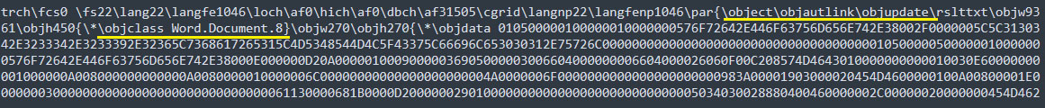 Figure 5 – Embedded object 1 in RTF 