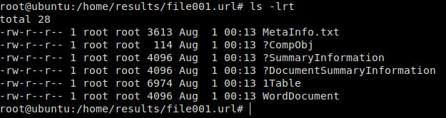 Figure 6 – View of OLE object using OLE2LINK technique of linking RTF doc