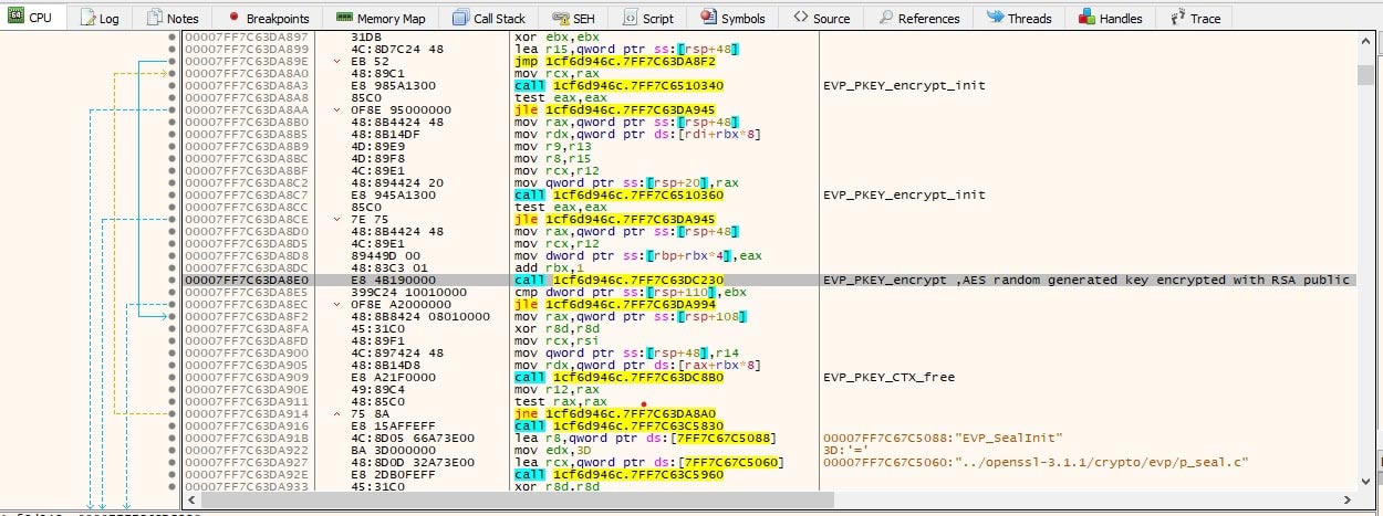 Figure 11: AES random generated key encrypted with RSA public key