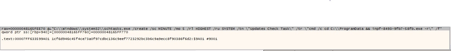 Figure 9: Task schedule creation with -r argument
