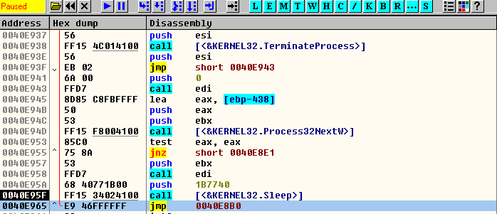 FIGURE 9. Thread to kill critical processes to unlock files