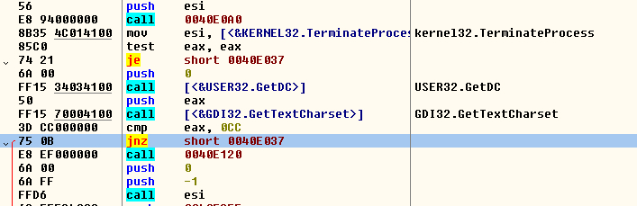 FIGURE 4. Check the text charset and compare with Russian charset