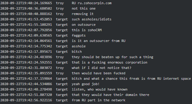 Figure 12. Target and Troy discovered a RU entity in their list of potential victims
