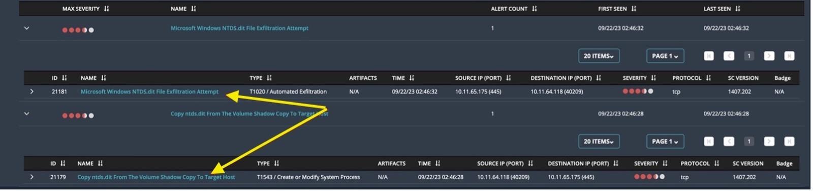 Figure 24: Network alerts