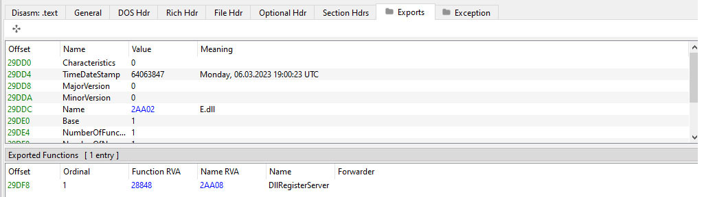 Figure 12: Emotet Core DLL
