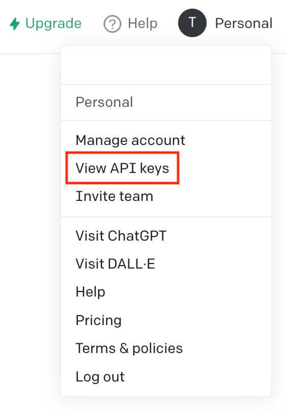 Figure 6: OpenAI API Keys