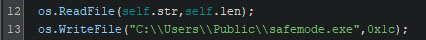Figure 24 - A copy of the ransomware is created in the public profile’s home folder