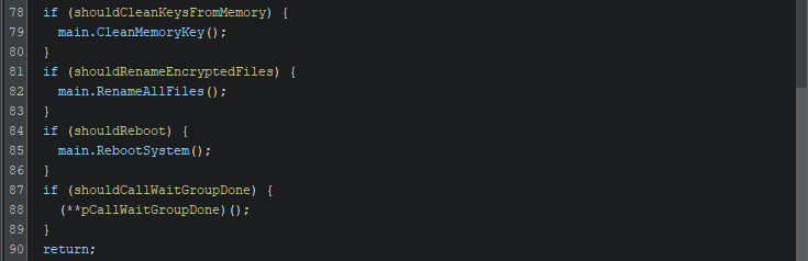 Figure 43 - Post encryption actions