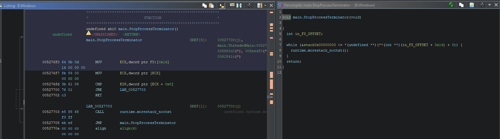 Figure 45 - An empty function, showing the developmental stage the ransomware is in