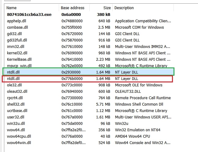 Figure 13: Lumma remapping the NTDLL library