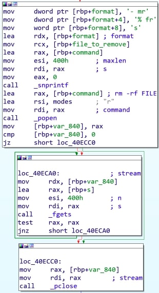 Figure 14 - The remove command’s execution