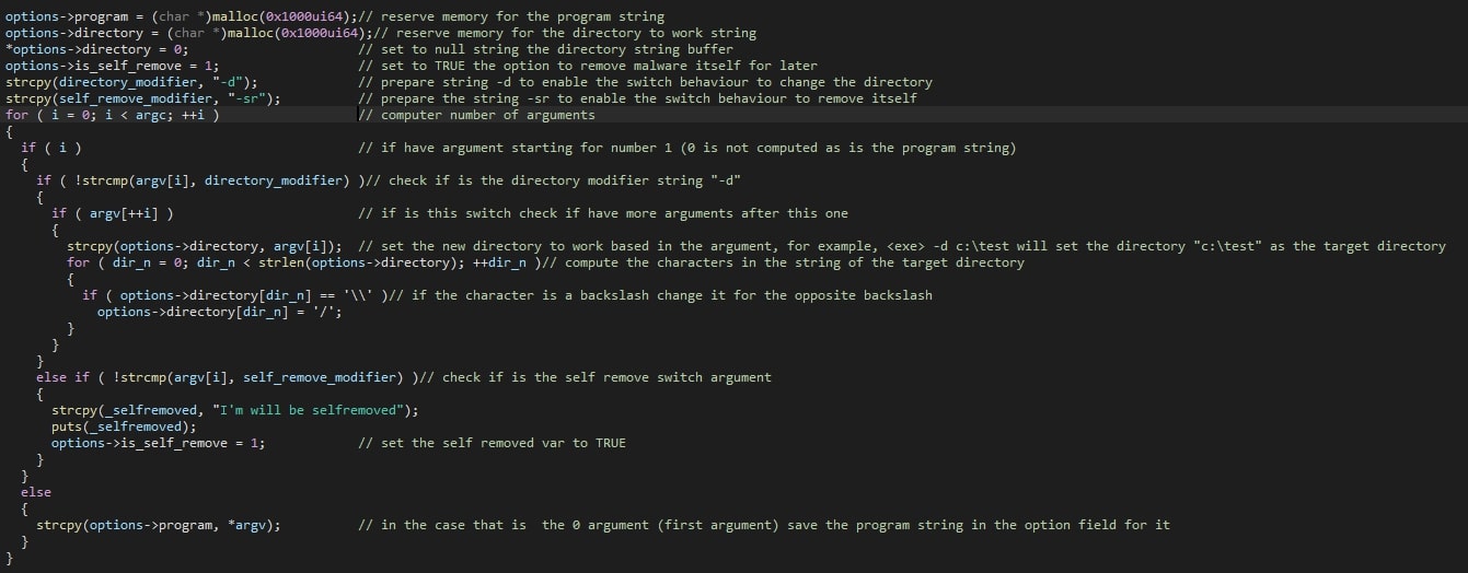 Figure 2 - Command-line interface handling