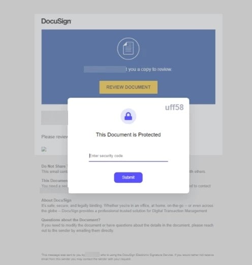 Figure 3: Lure document: password-protected (src: Microsoft)