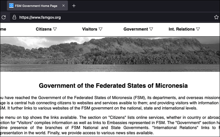 Figure 15 Micronesia government website 