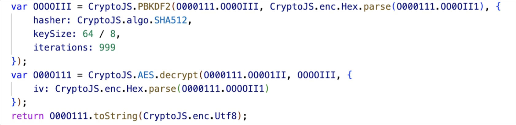 Figure 8: (De-obfuscated Encryption Function)